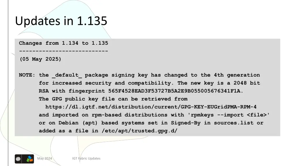 updates in 1 135