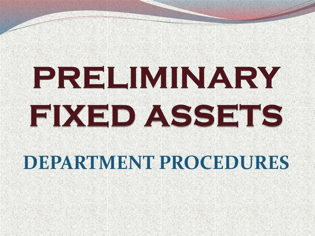 department procedures