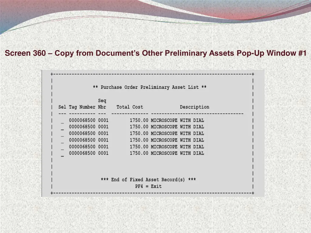 screen 360 copy from document s other preliminary