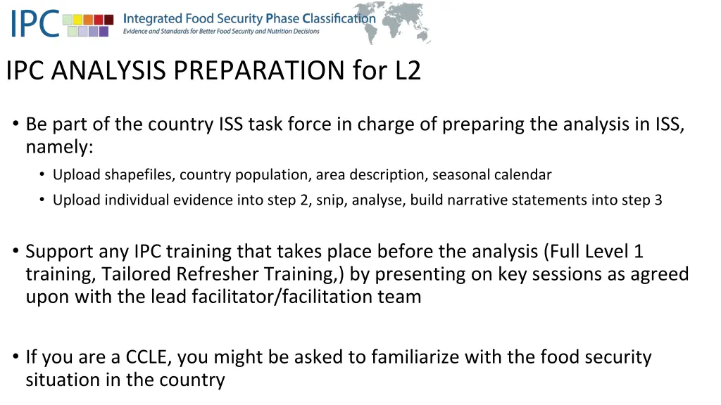ipc analysis preparation for l2 1