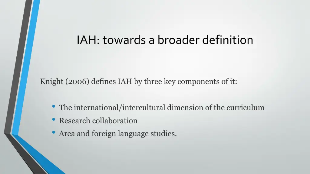 iah towards a broader definition