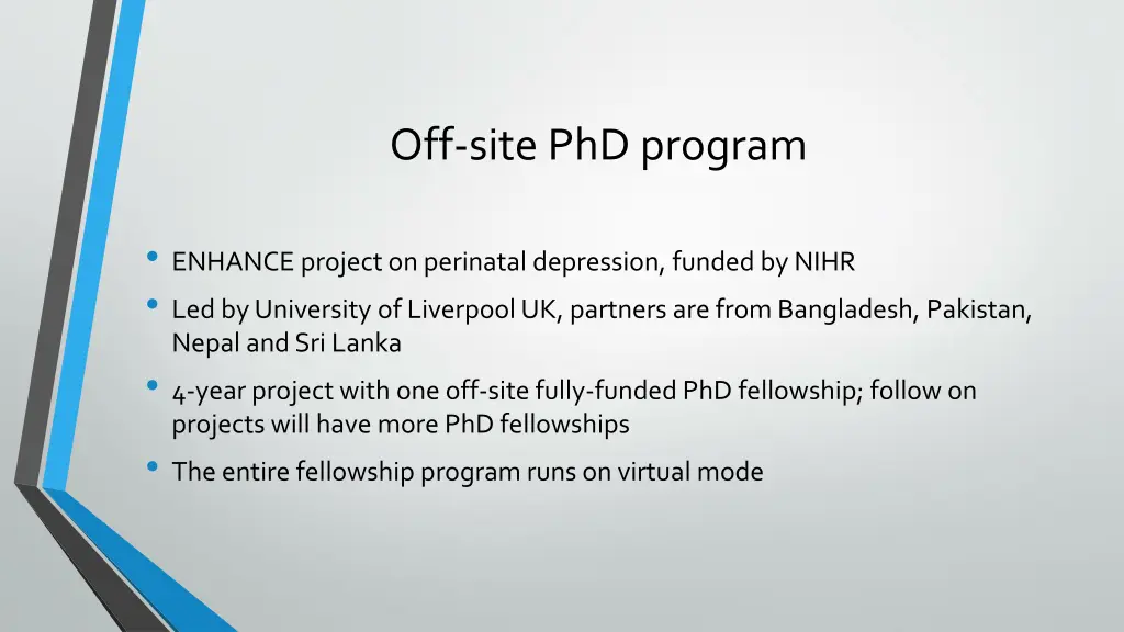 off site phd program