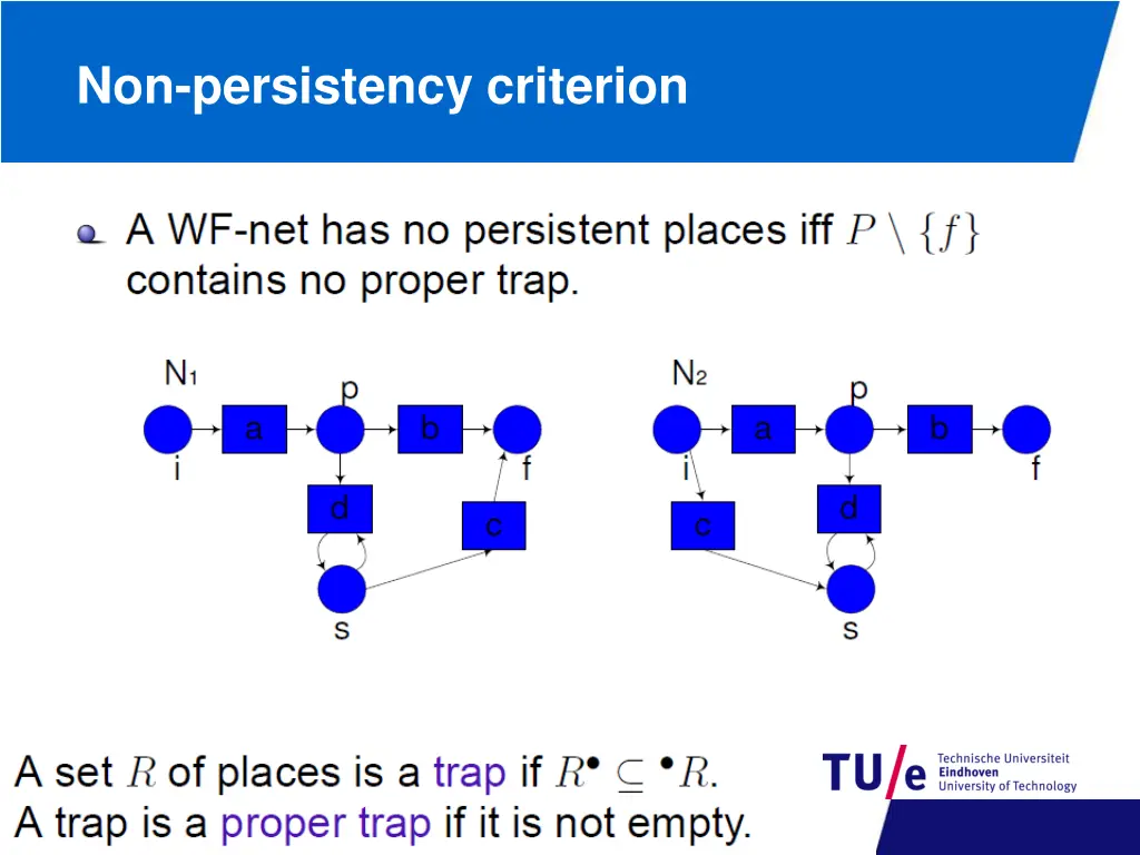 non persistency criterion