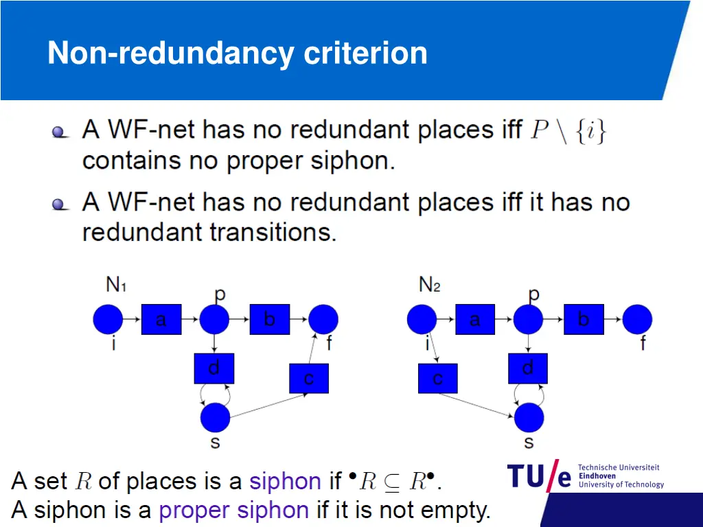non redundancy criterion