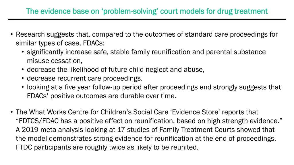 the evidence base on problem the evidence base 1