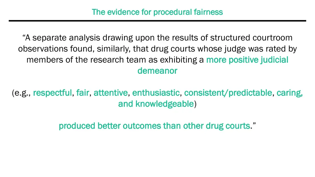 the evidence for procedural fairness the evidence 2