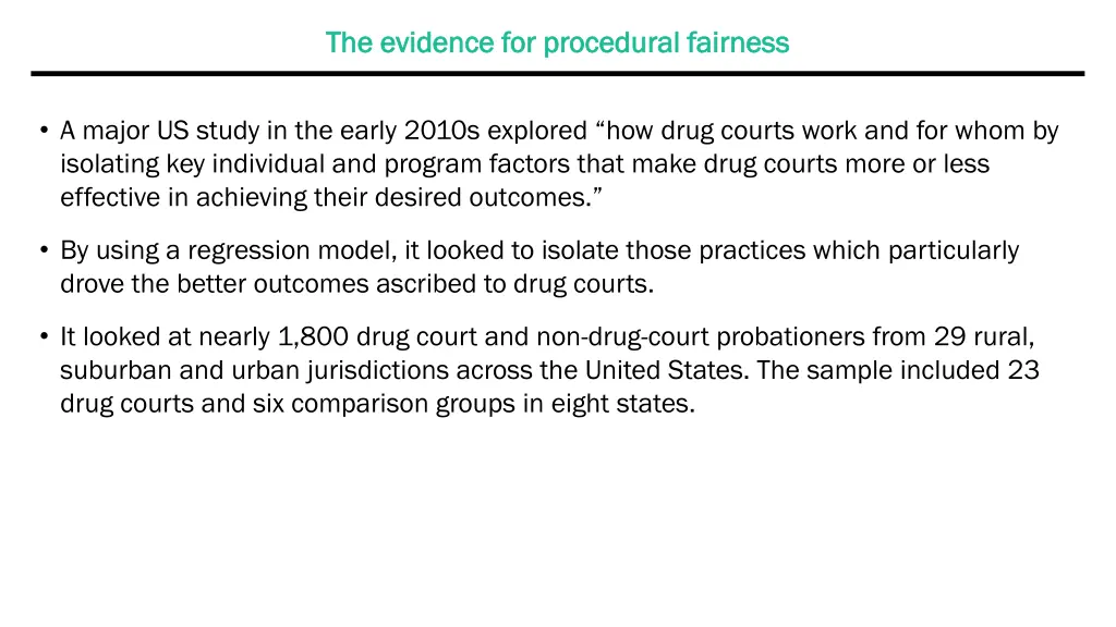 the evidence for procedural fairness the evidence