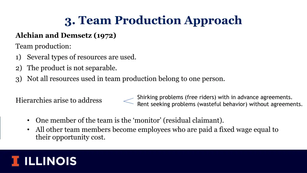 3 team production approach
