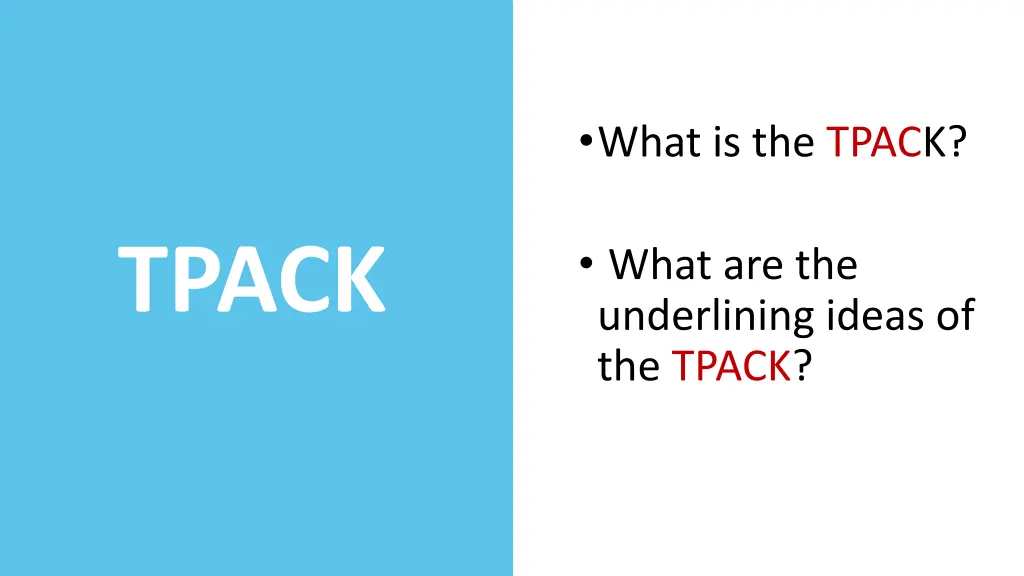what is the tpack