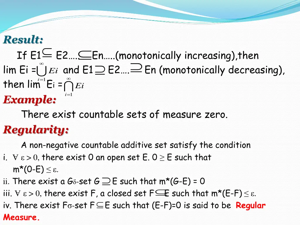 result if e1 e2 en monotonically increasing then