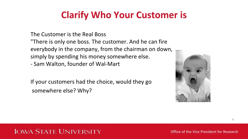 clarify who your customer is 1