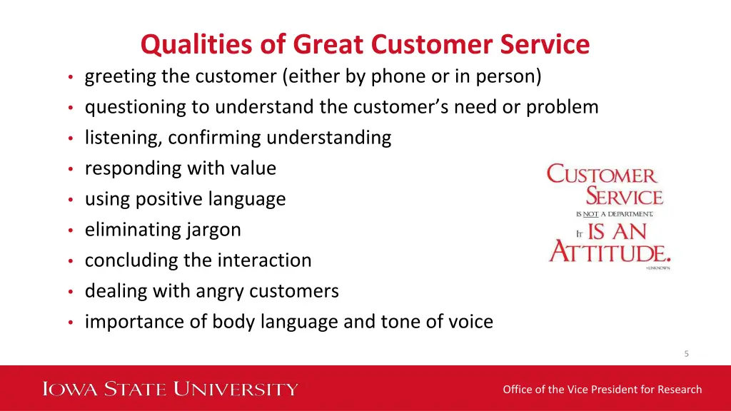 qualities of great customer service greeting