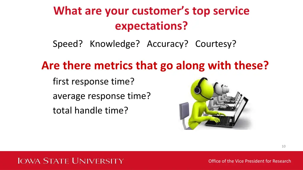 what are your customer s top service expectations