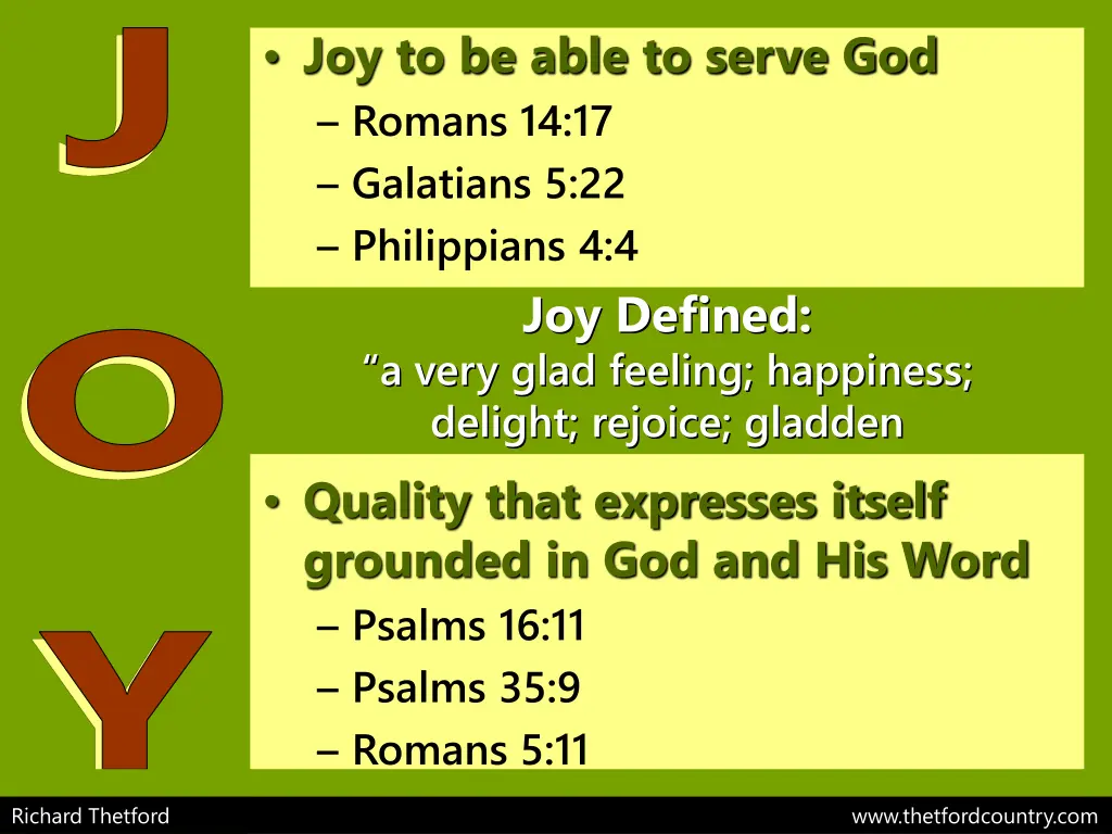 joy to be able to serve god romans