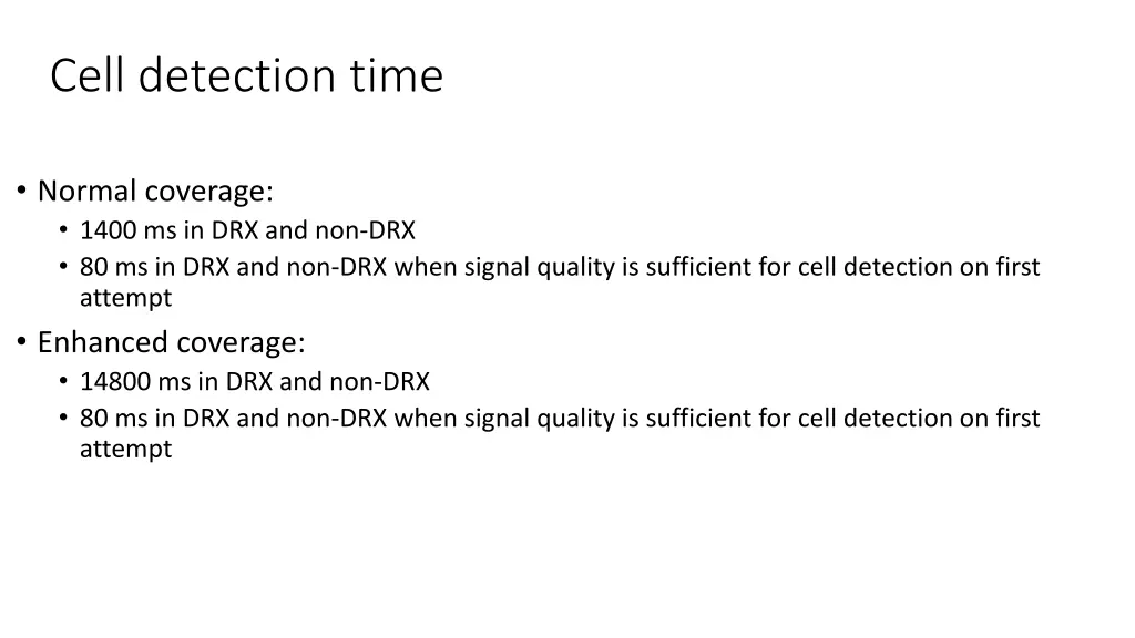 cell detection time