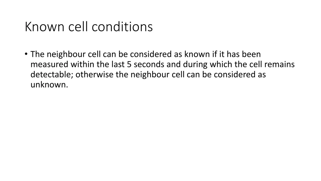 known cell conditions