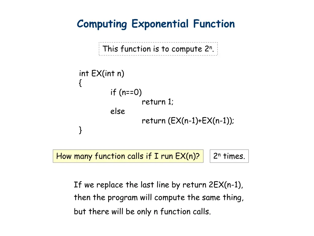 computing exponential function