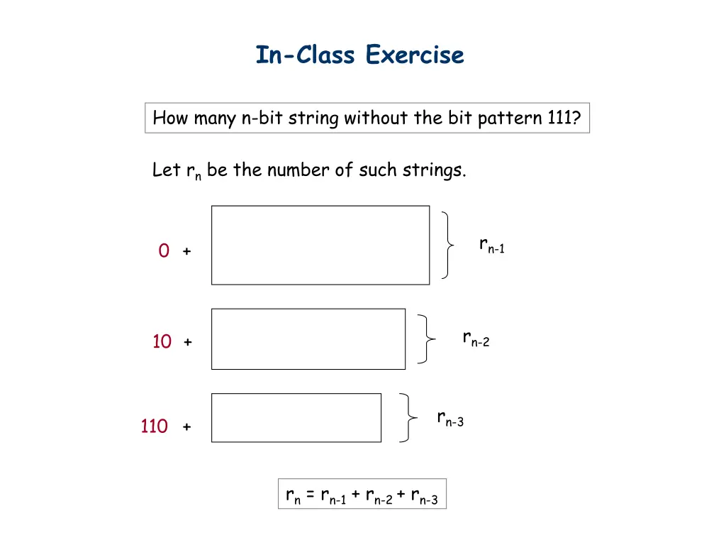 in class exercise