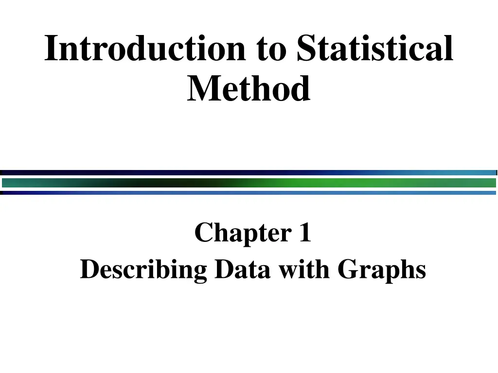 introduction to statistical method