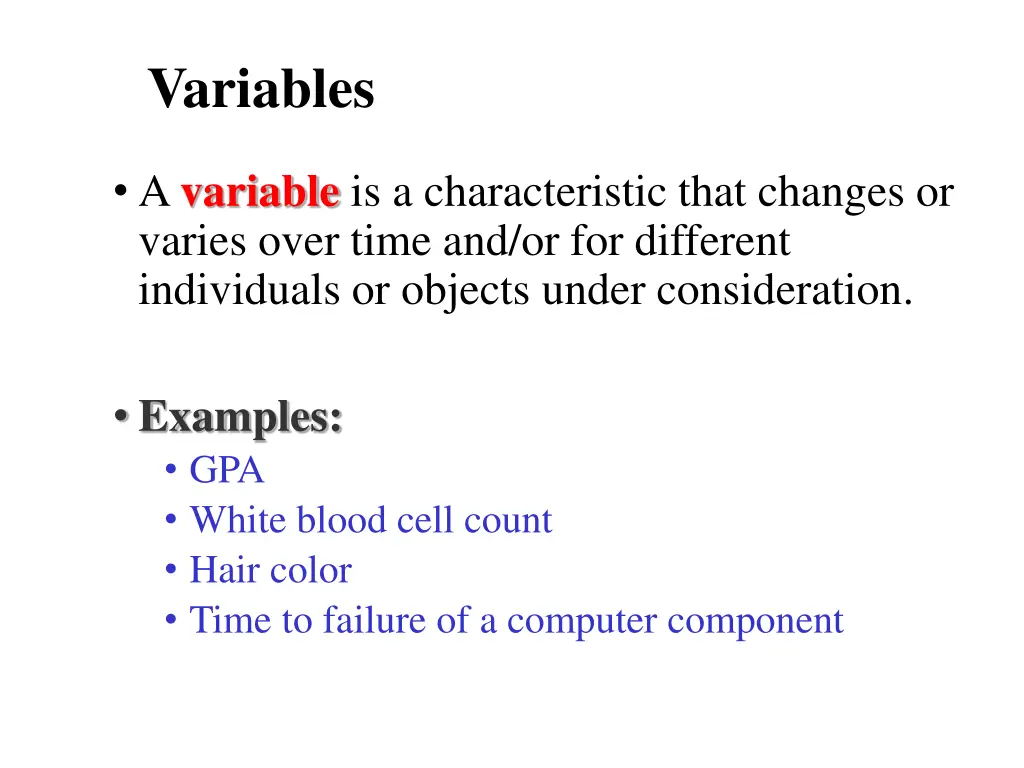 variables