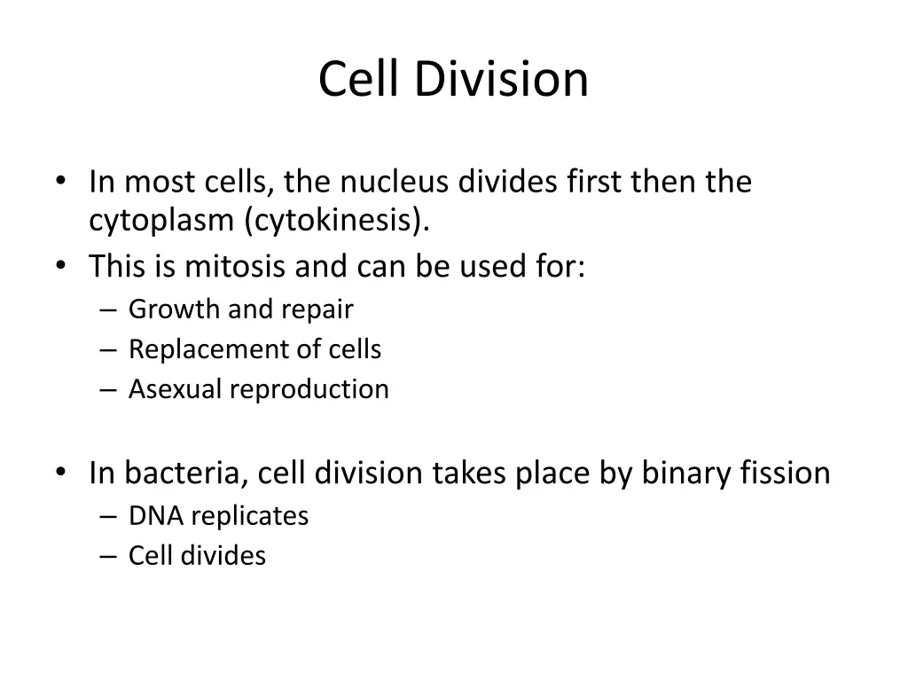 cell division
