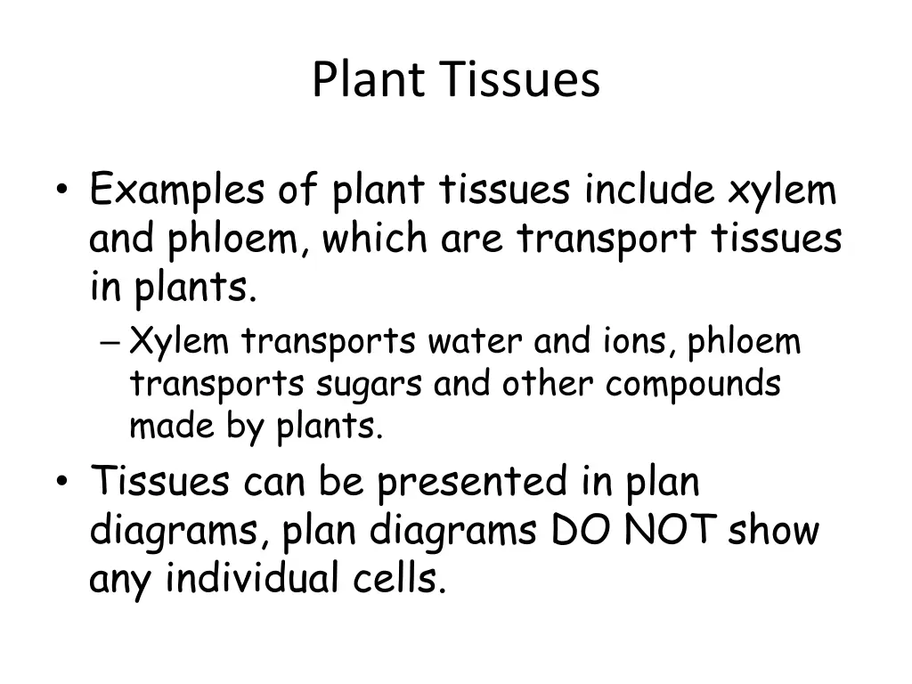 plant tissues
