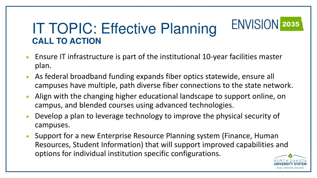 it topic effective planning call to action