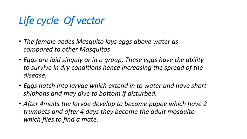 life cycle of vector life cycle of vector