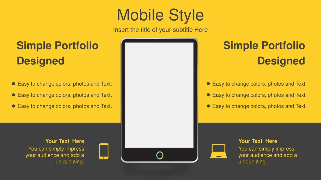 mobile style insert the title of your subtitle