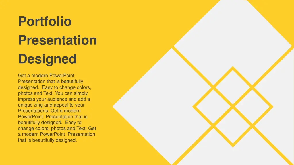 portfolio presentation designed