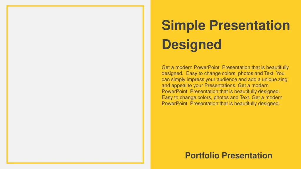 simple presentation designed
