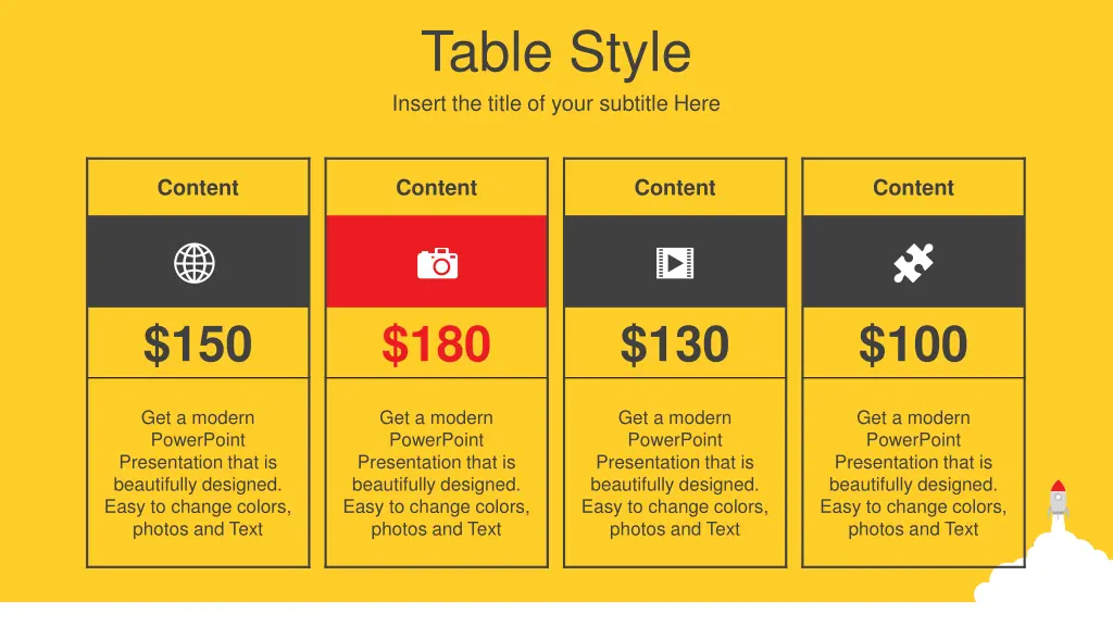 table style insert the title of your subtitle here 1