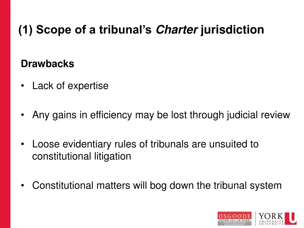 1 scope of a tribunal s charter jurisdiction 2
