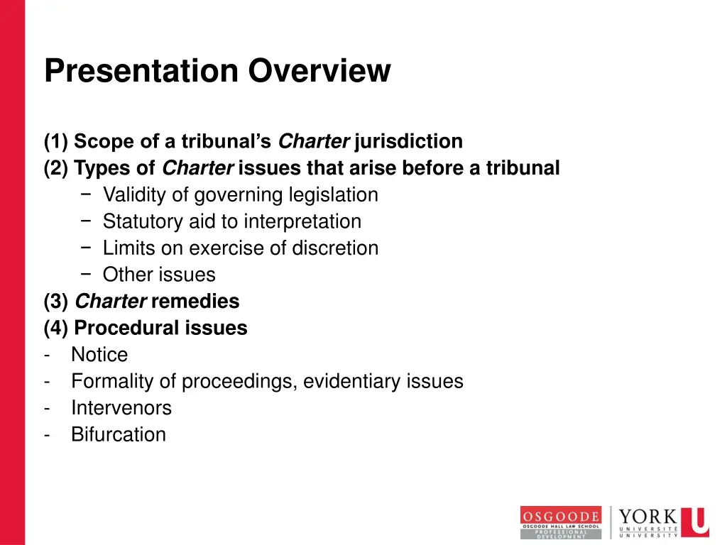 presentation overview