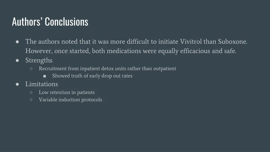 authors conclusions