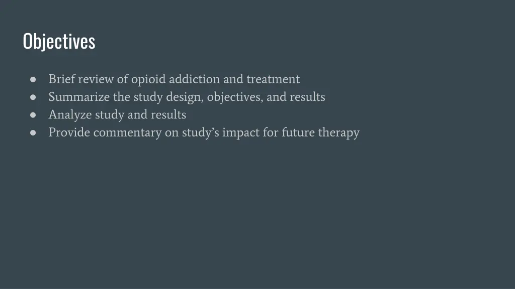 objectives