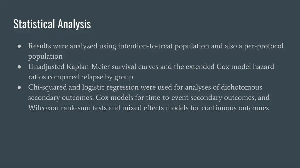 statistical analysis