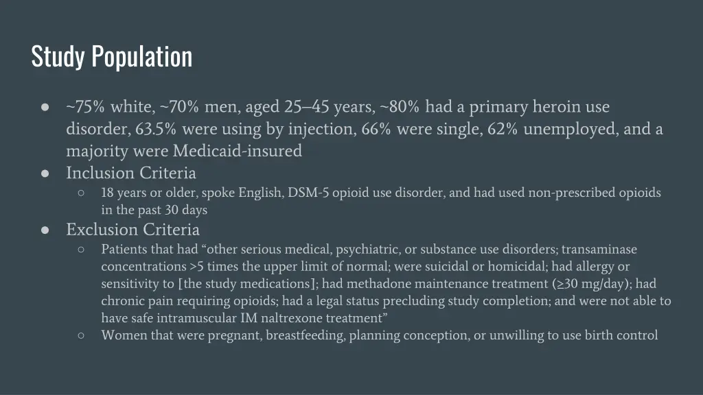 study population