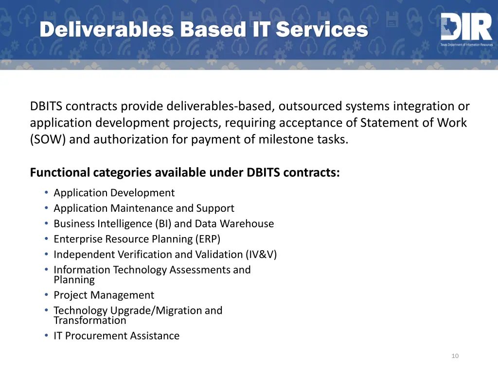 deliverables based it services