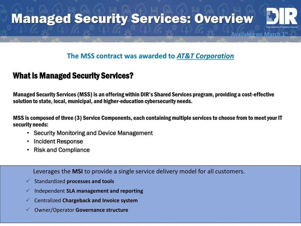 managed security services overview