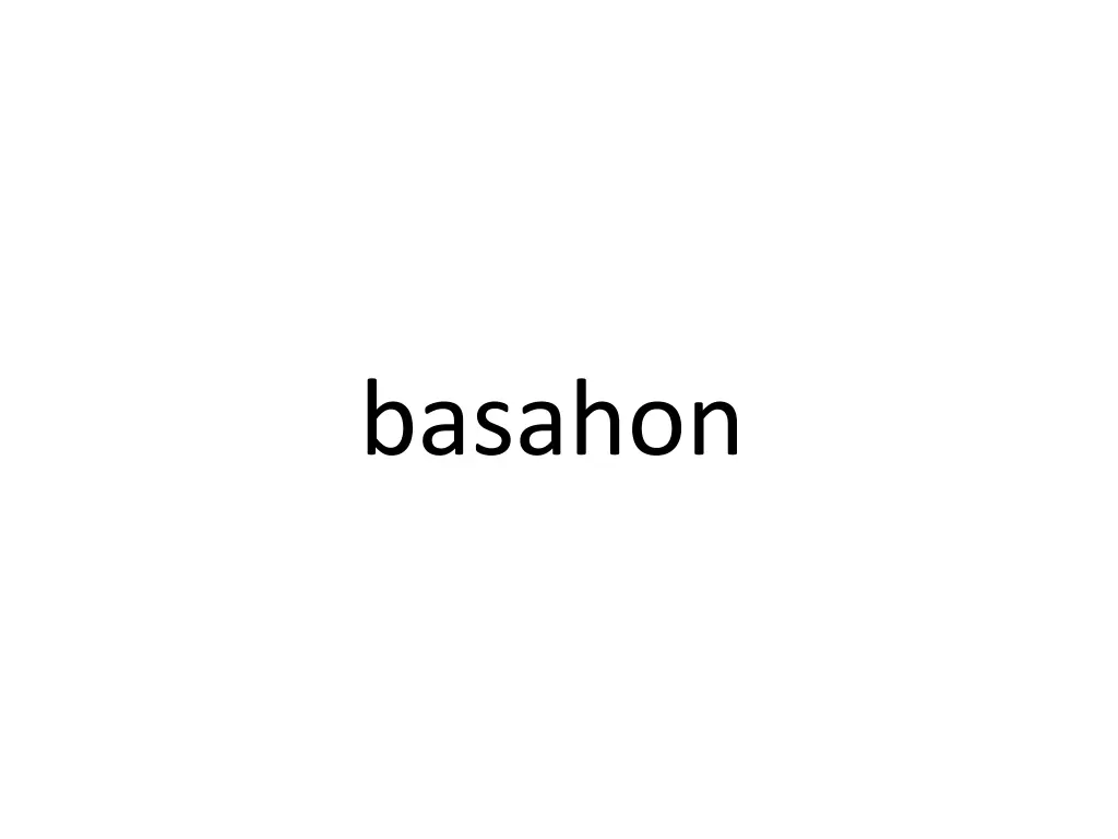 basahon