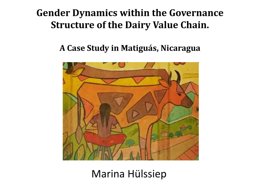 gender dynamics within the governance structure
