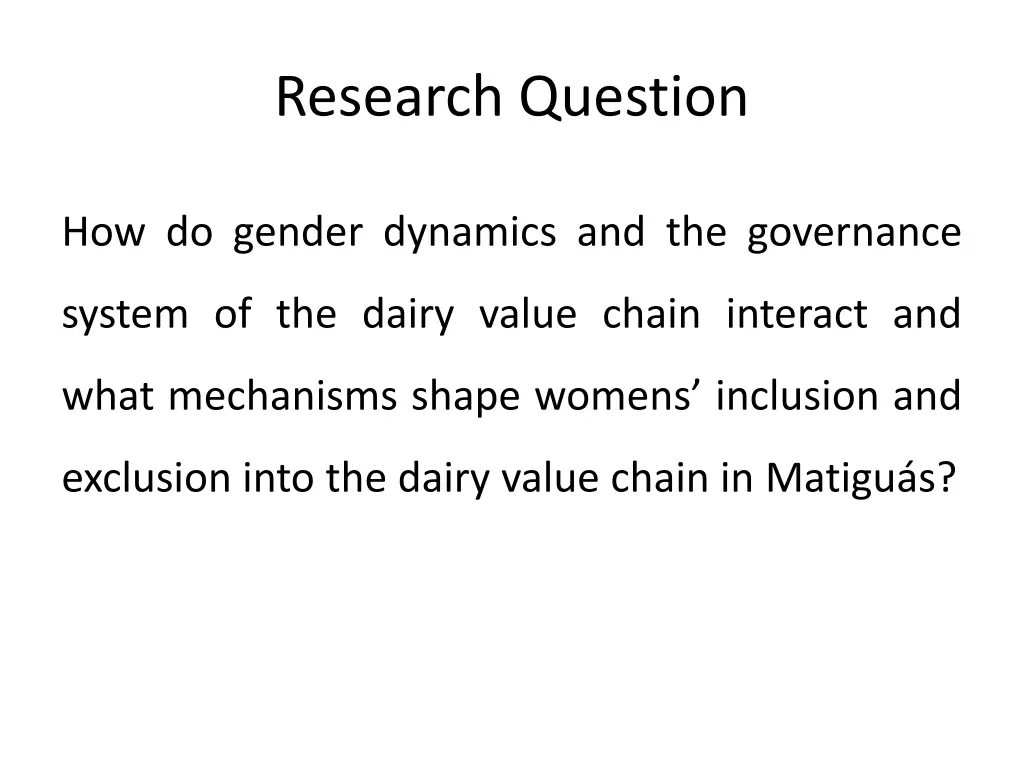 research question