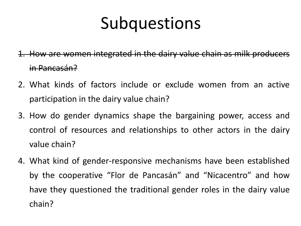 subquestions