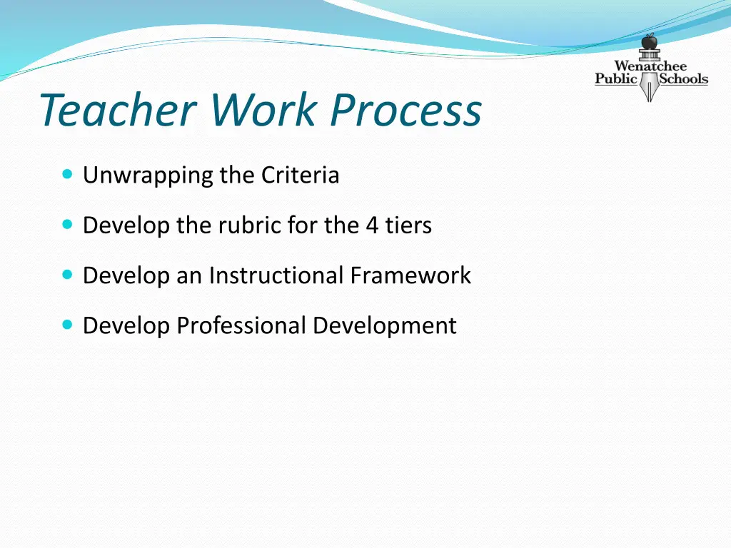 teacher work process