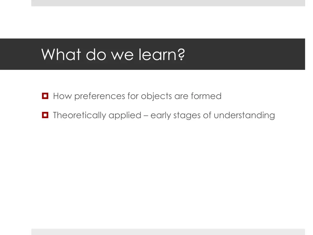 what do we learn