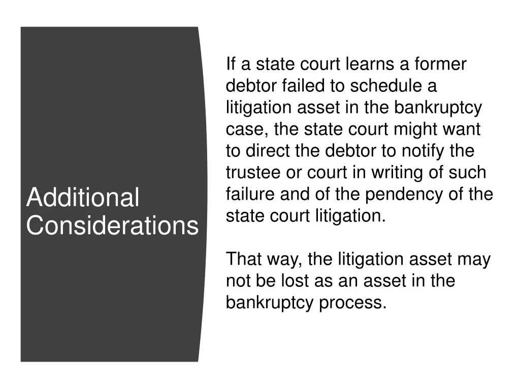 if a state court learns a former debtor failed
