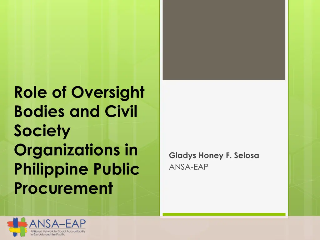 role of oversight bodies and civil society