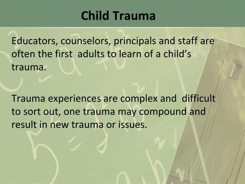 child trauma