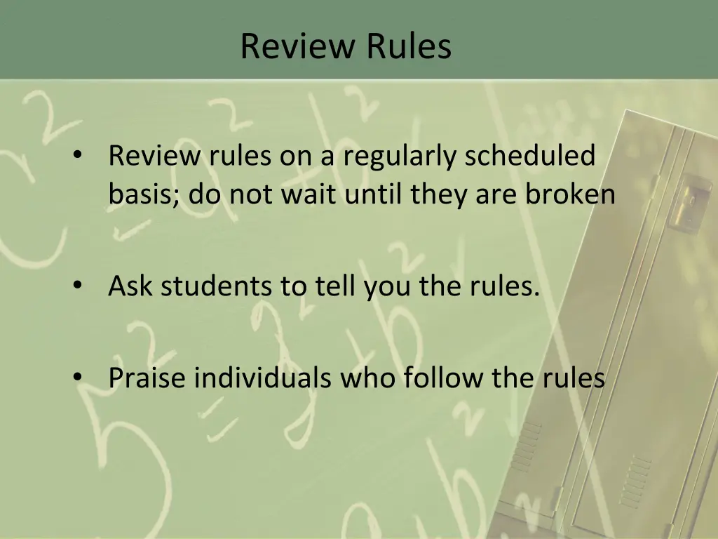 review rules